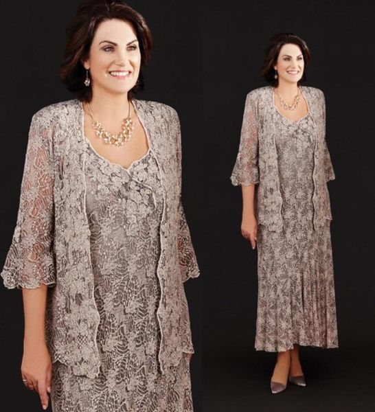 

ann balon 2019 mother of the bride dresses full lace scoop neck mother039s formal wear ankle length plus size mothers groom gow4126274, Black;red