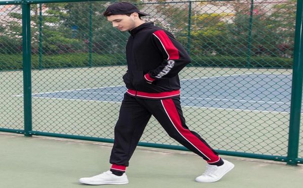 

2 pieces winter running tracksuit men sports set gym clothes sport training running suit sport wear sweatshirt exercise clothing8193240, Black;blue