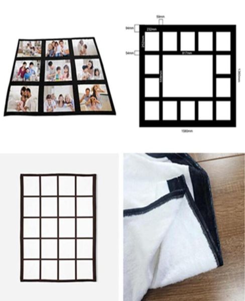 

blank sublimation blanket thermal transfer fabric plush fleece plush blankets diy carpet grids plaid mat rugs quilt 125150cm f1025340707