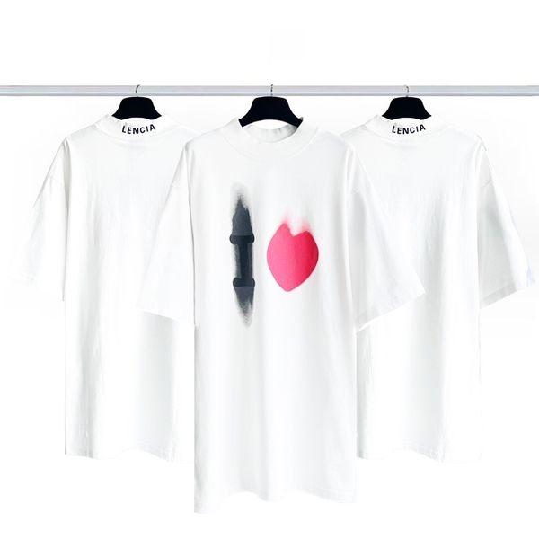 

blcg lencia summer t-shirts high street hip-hop style 100% cotton quality men and women drop sleeve loose tshirts oversize 23237, White;black