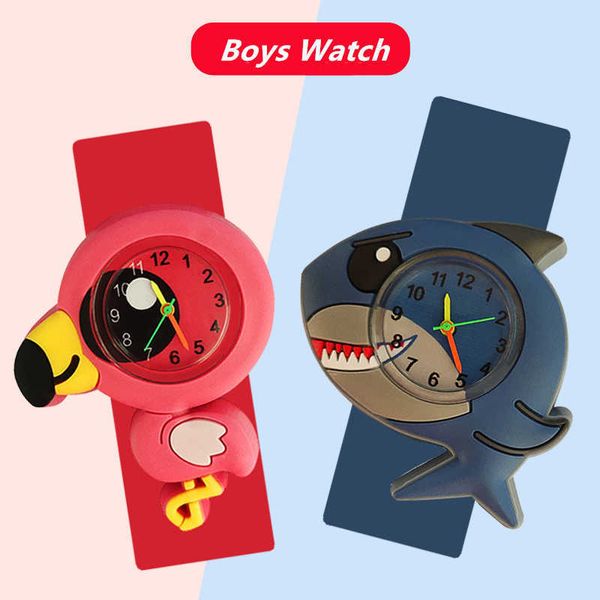 

8c9s baby watch 3d cartoon children's watch birthday gift 1-15 year old girl boy children's learning time toy watch clock backup b, Slivery;golden