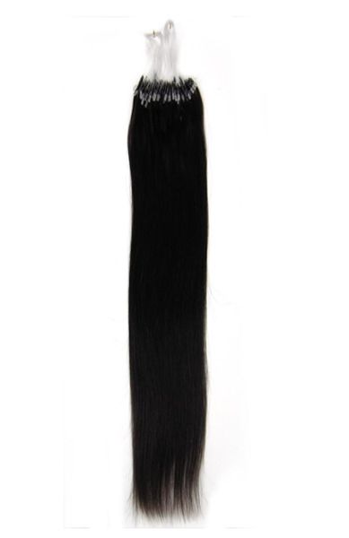 

remy indian hair 18quot22quot 1g s 100gset 1b off black loopmicro ring hair extension100 remy brazilian human hair exte9562094