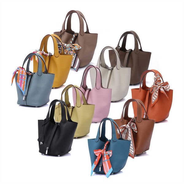 

leather h ermes picotin lock bags for sale layer togo cow leather bucket bag womens spring and summer 2023 new handbag large capacity vegeta