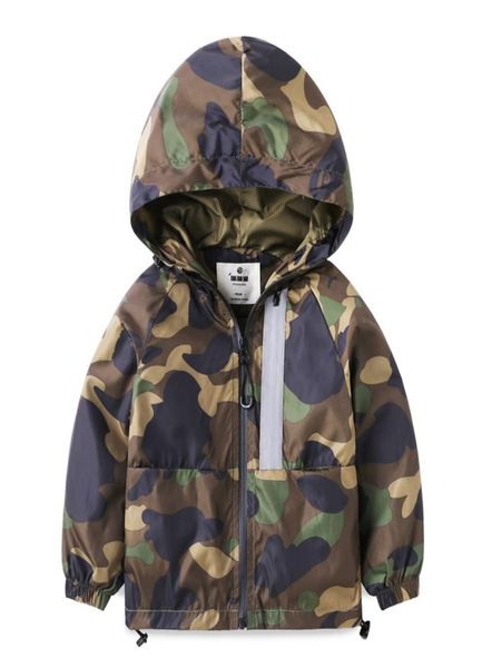 

baby boy girls hooded jackets rain camouflage outdoor clothes zipper windbreaker long sleeve winter outdoor coats7439618, Blue;gray