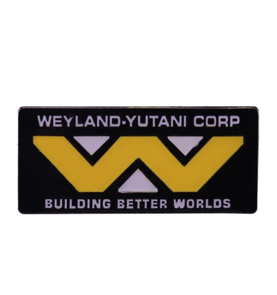 

weylandyutani corp building better world lapel pin license plate badge alien inspired scifi horror movie fans great accessory3344866, Gray