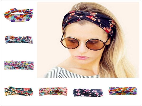

mix color print flower cotton hair accessories hair band headband bow toddler sport head band3533037, Silver