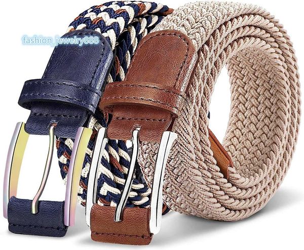 

belts bulliant men's 2pk belt men's elastic woven mesh belt elastic casual golf hunting pants jeans 1 3/8 inch, Black;brown