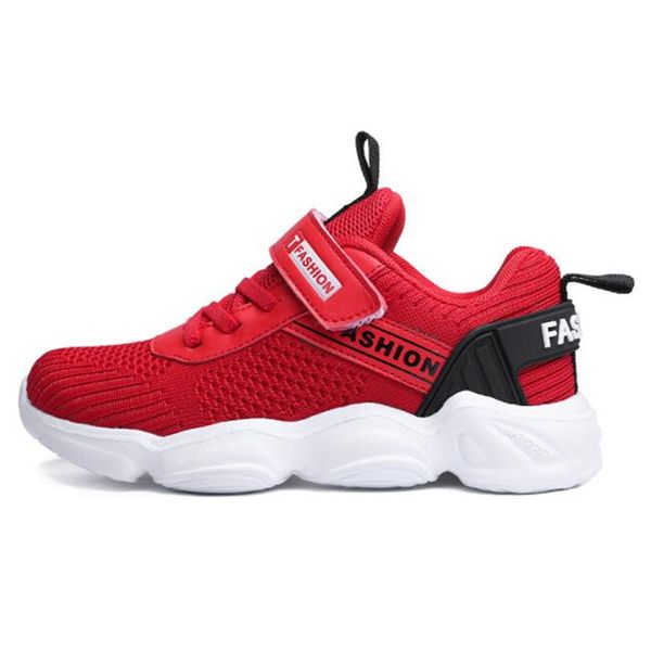 

children's sports shoes boys fly woven mesh running shoes girls breathable comfortable fashion casual shoes, Black