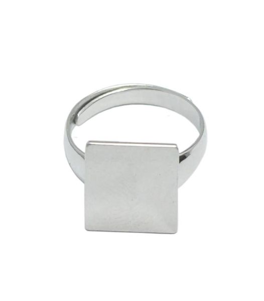 

beadsnice square ring blanks 925 sterling silver ring setting with 12 mm square flat pad diy new year gift silver rings id 334908025597, Slivery;crystal