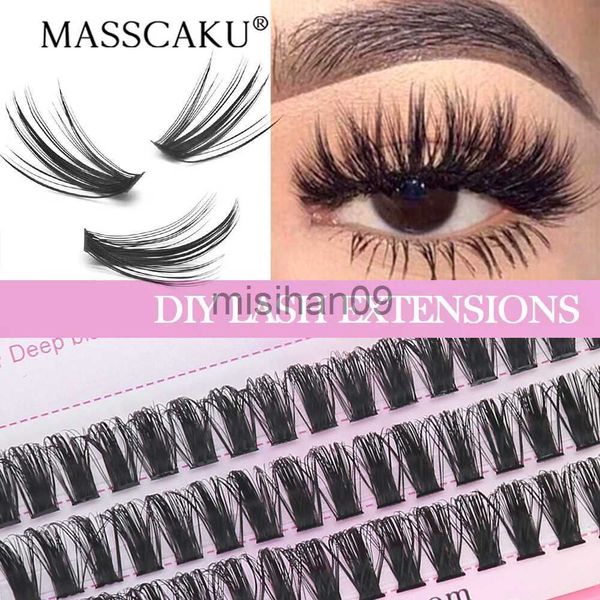 

false eyelashes new design yuanzhijie 36 volume diy individual clusters lashes soft ribbon segmented false mink bundles eyelashes extension