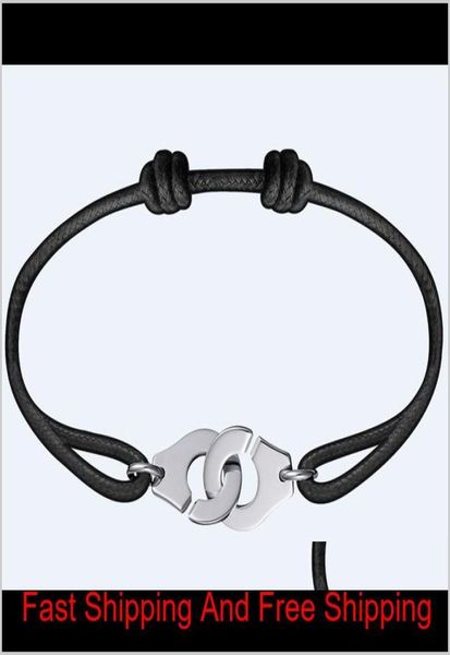 

france jewelry dinh van bracelet for women 925 sterling silver rope handcuff bracelet menottes zn0j0 twhq56977638, Black