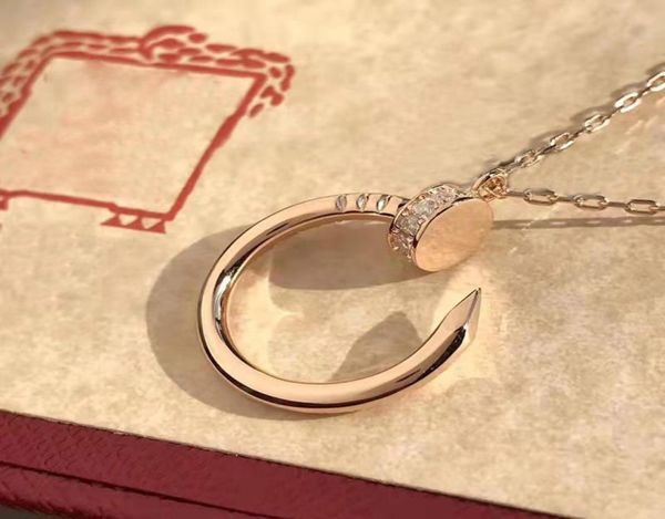 

designer pendant necklaces jewelry for women fashion trendy geometric nail alloy necklace valentine039s day gifts luxury classi7595694, Silver