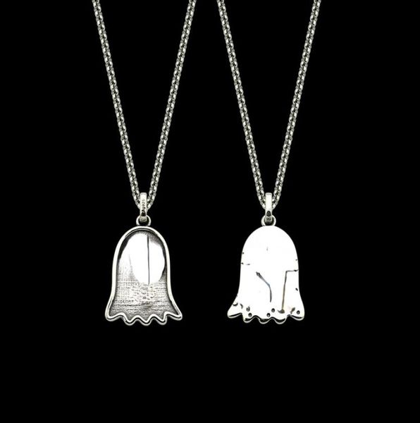 

2022 new retro cutout design sliver women men skeleton necklace streetwear ghost chain necklace choker luxury jewelry7710369, Silver