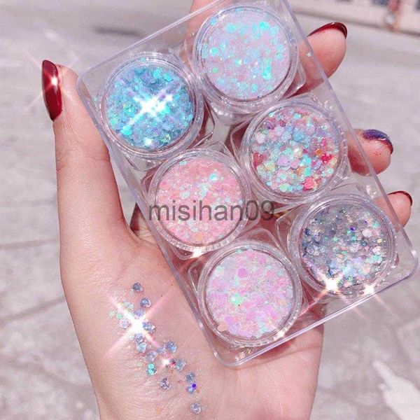 

other makeup new 6 boxes with eyeshadow stick sequin gel cream sequin highlight powder makeup diamond mole glue-stick eye glitter t k1h1 j23