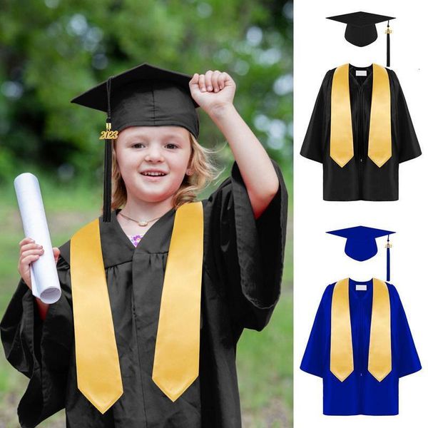 

special occasions children's academic clothing school uniform preschool children's graduate dress shawl tassel hat set 230717, Blue