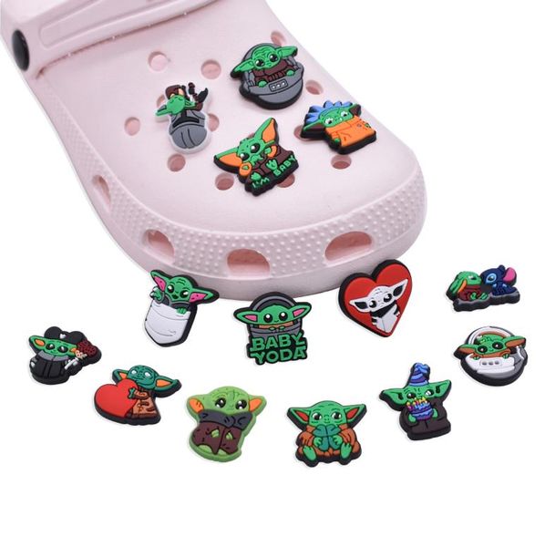 

anime charms whole cute baby halloween cartoon croc charms shoe accessories pvc decoration buckle soft rubber clog charms fast7692560, Blue