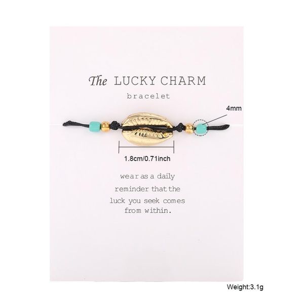 

bohemian sea natura shell beach charm bracelet adjustable rope handmade braided bracelets for men women personality jewerly6393065, Golden;silver