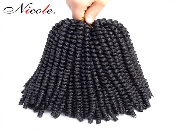 

nicole 8 inch nubian crochet braids ombre color christmas synthetic braiding bomb hair extension for black women 8164288
