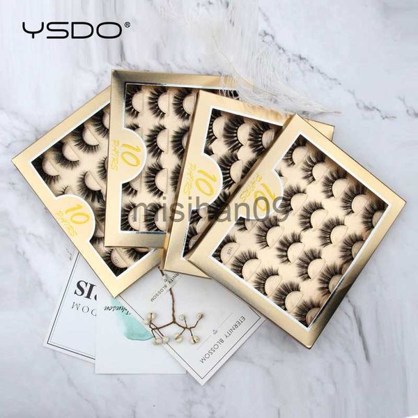 

false eyelashes ysdo 5/10 pairs mink eyelashes natural 3d mink lashes strip thick dramatic false eyelashes faux cils makeup wispy fake lashe