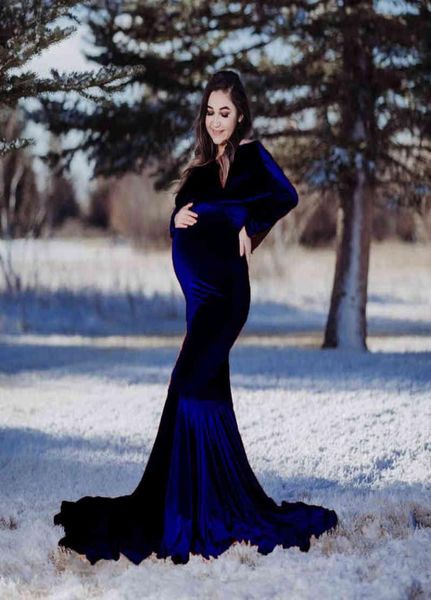 

maternity dresses ruffles maternity pography props long dress pregnancy dresses pleuche pregnant women clothing maxi gown 4369509, White