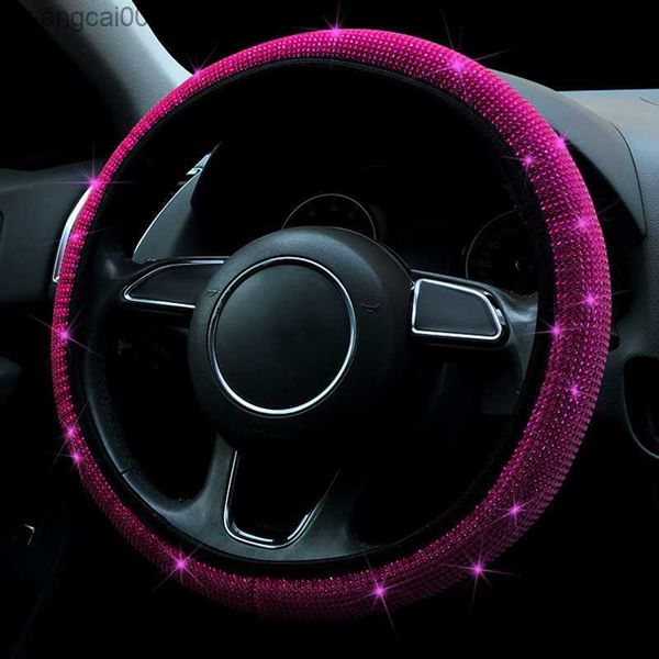

steering wheel covers car steering wheel cover bling rhinestones crystal universal no inner ring four seasons auto accessories case car styl