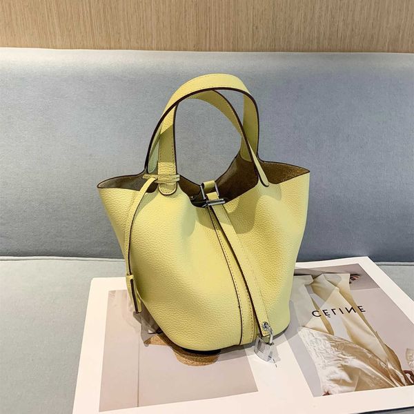 

designer vegetable basket h ermes bags online store womens bag bucket 2023 new layer cowhide soft fashion leisure handbag versatile and si w