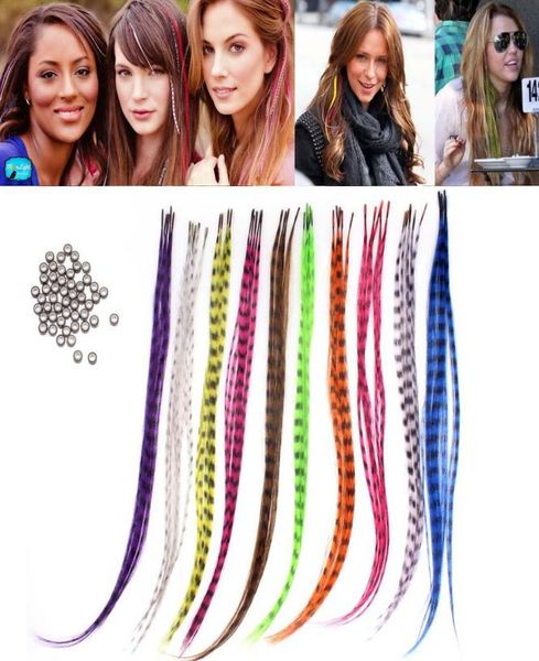 

50pcs 1516 inch straight multicolour synthetic feather for hair extensions party clothing accessories diy craft decoration8342380, Brown