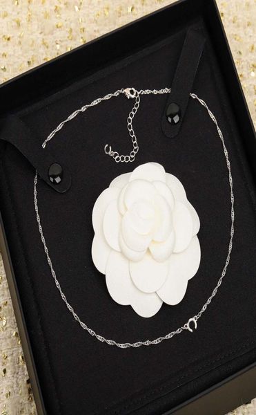 

2023 luxury quality charm silver pendant necklace with extension chain in platinum color have box stamp ps7456a1109590