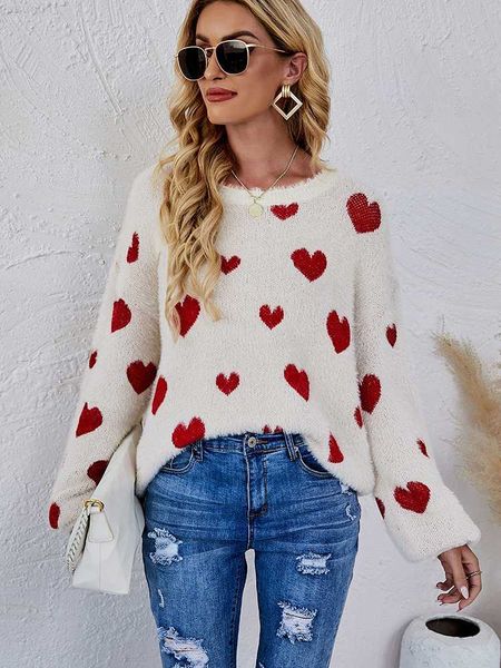 

women's sweaters fitshinling hairy kaii heart sweater pullover women korean fashion cute jumpers winter long sleeve knitwear soft pull, White;black