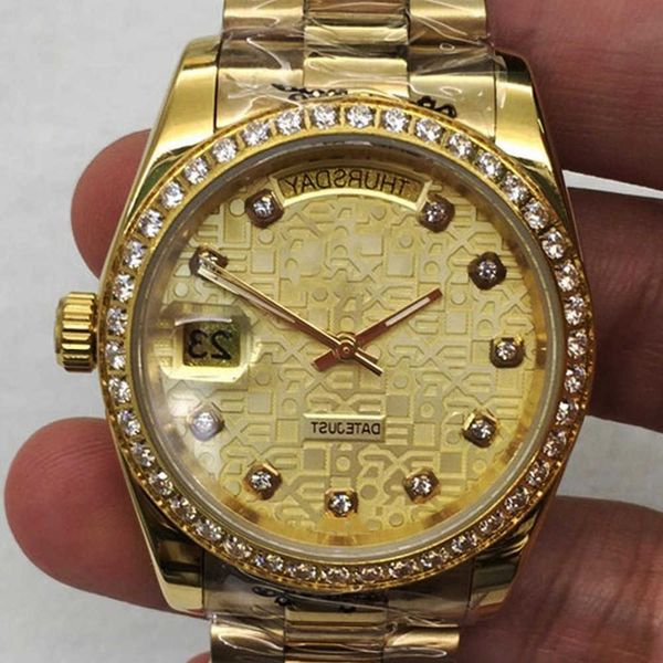 

r olax men's watches from brands automatic mechanical watch log of family pearl gold full watch 36 with gift box ug16, Slivery;golden