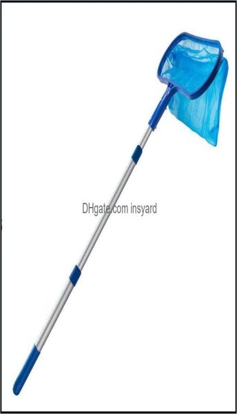 

pool swimming water sports outdoorspool aessories 1pc fish pond clean skimmer net pole ponds cleaning debris leaf rake with adju4441865