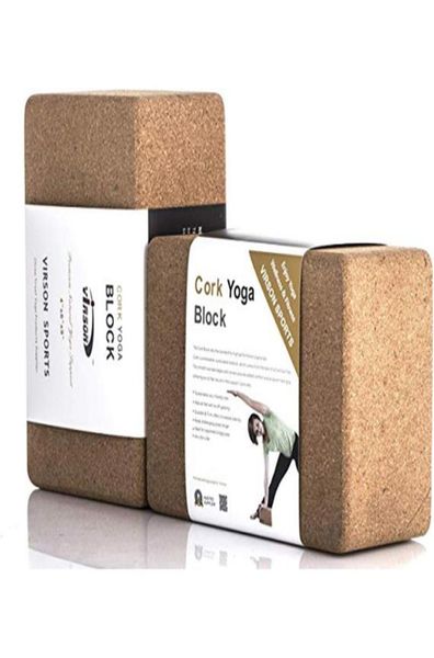 

1pc virson cork yoga blocknontoxic antibacterial sweepabsorbing fitness cork yoga block classic size 9 quot 6 quot 4q3285213