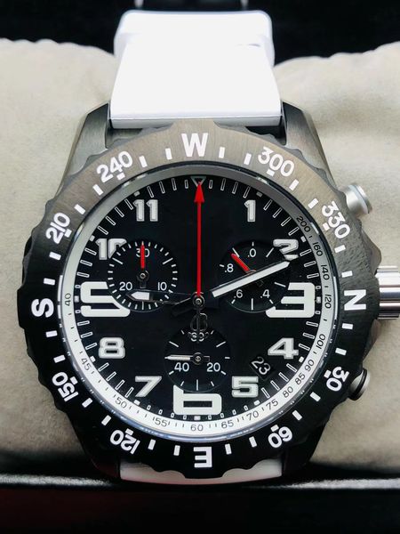 

2023 fashion men's sports watch swiss quartz chronograph all working high-quality watches black date stainless steel case sapphire glas, Slivery;black
