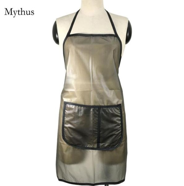 

light weight frosted waterproof hairdressing apron pvc material salon hairstylist working apron with pocket household cape in good3581109