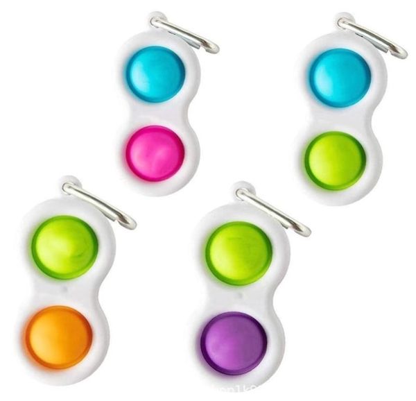 

wholesale push bubble keychain kids novel simple toy toys key rings finger bubble toy bag pendants h34nst59909366, Red;brown