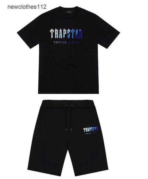 

mens trapstar t shirt short sleeve print outfit chenille tracksuit black cotton london streetwear motion current 20ess, Gray