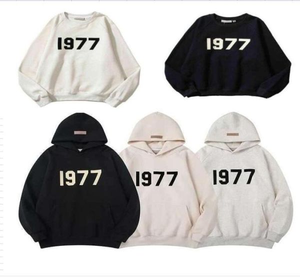 

high street couple men's hoodies sweatshirts designers hoodie s hooded for mens fog god of fear multi thread flocking hooded8176687, Black