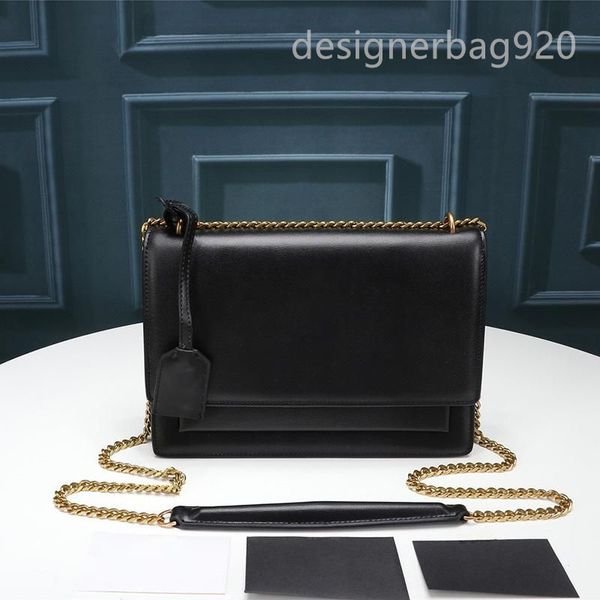 

luxury bags one-shoulder designer handbag cowhide handbag classic sunset bag elegant style ladies crossbody purse crossbody bag size 22cm