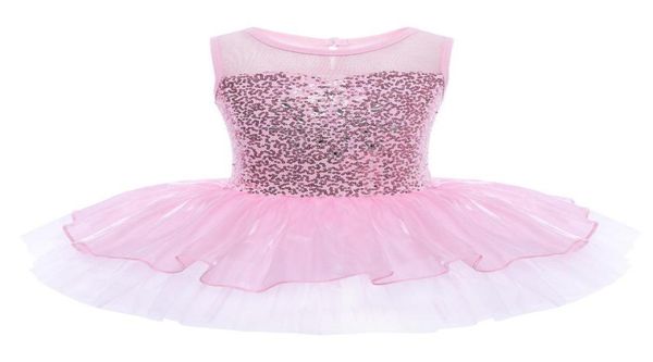 

girl039s dresses ballerina fairy party costumes girls ballet dress kids dance wear sleeveless sequins gymnastics leotard tutu4205876, Red;yellow