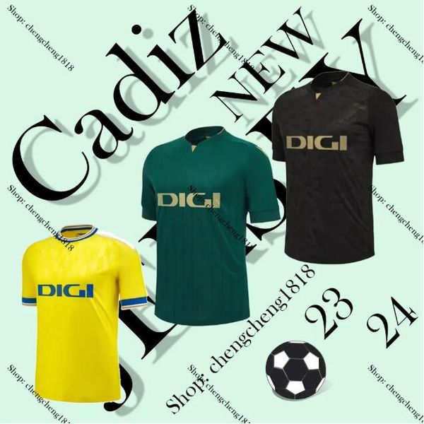 

2023 2024 cadiz carnaval special soccer jerseys home away lucas mabil fali r. alcaraz alarcon a. negredo blanco men kids kit 23 24 football, Black;yellow