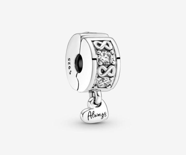 

100 925 sterling silver family always pave clip charms fit original european charm bracelet fashion women wedding engagement jewe4752814, Bronze;silver