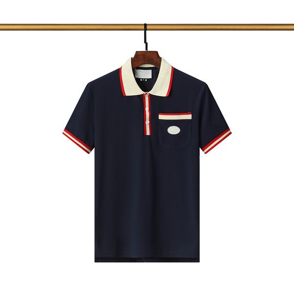 

23ss men polo summer casual t shirts designer mens polos letter print fashion polo, White;black