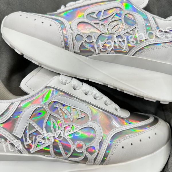 

2023 reflective leather dad shoes space stitching material sneakers designer sneakers modern autumn winter trendy shoes xsd230403, Black