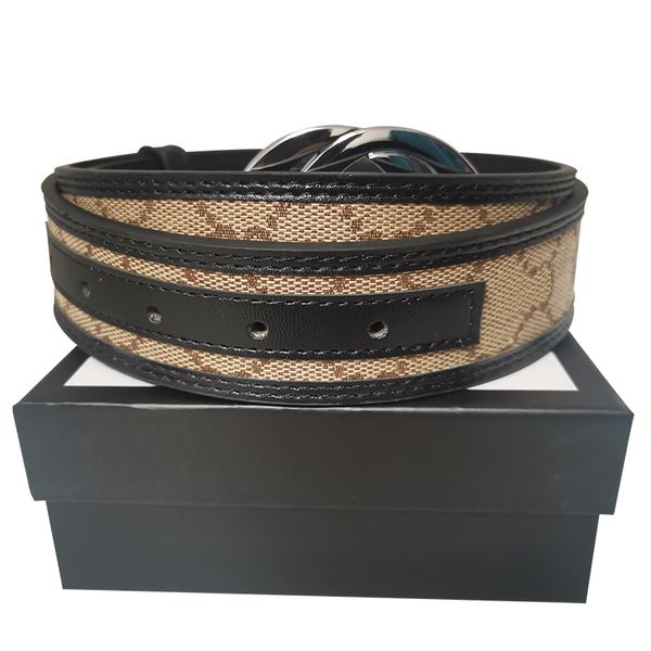 

new designer belt double buckle men's and women's belt smooth multi-color option with box, Black;brown