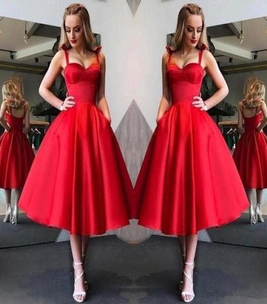 

modest knee length red cocktail dresses spaghetti a line ruffles short homecoming dresses prom gowns with zipper back b292065364, Black
