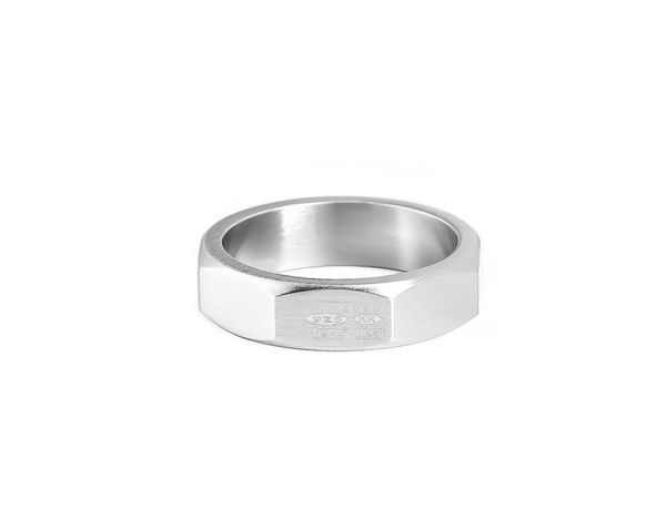 

korean niche designer nut lettering ring minimalist ins net red same style men and women index finger trend jewelry3578608, Silver