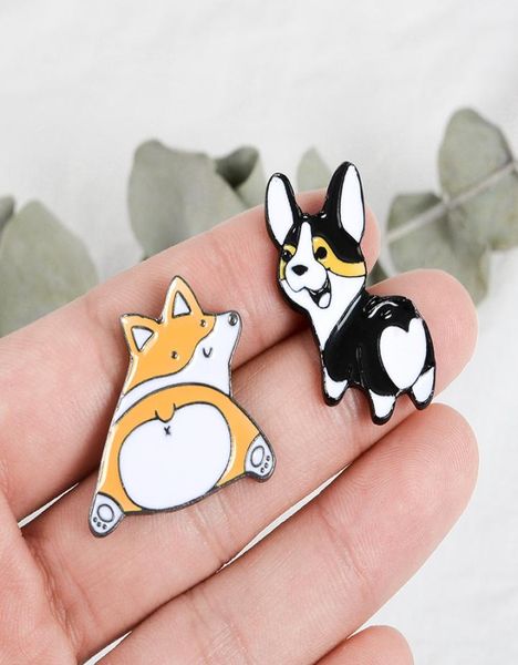 

cute cartoon animal dog huskies metal kawaii enamel pin badge buttons brooch shirt denim jacket bag decorative brooches for women 6833045, Gray