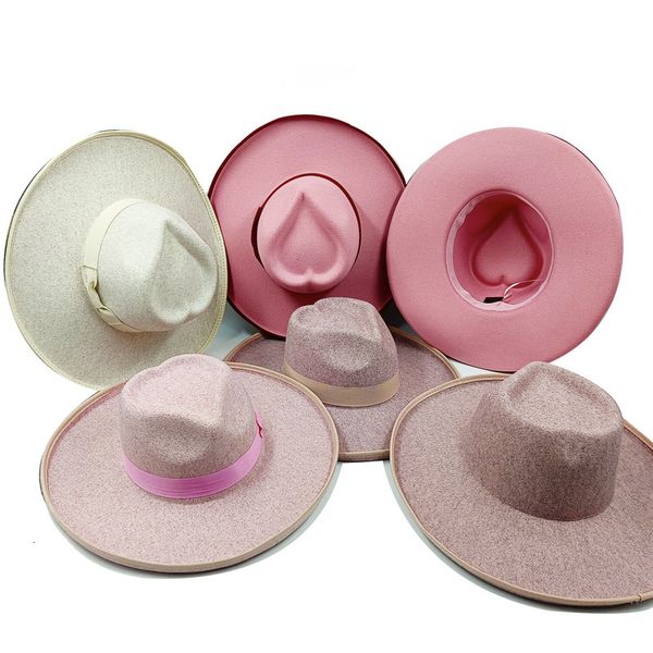 

wide brim hats bucket hats love fedora peach bridge edge fedora big size monochrome neutral fedora brim big size jazz hat winter 230717, Blue;gray