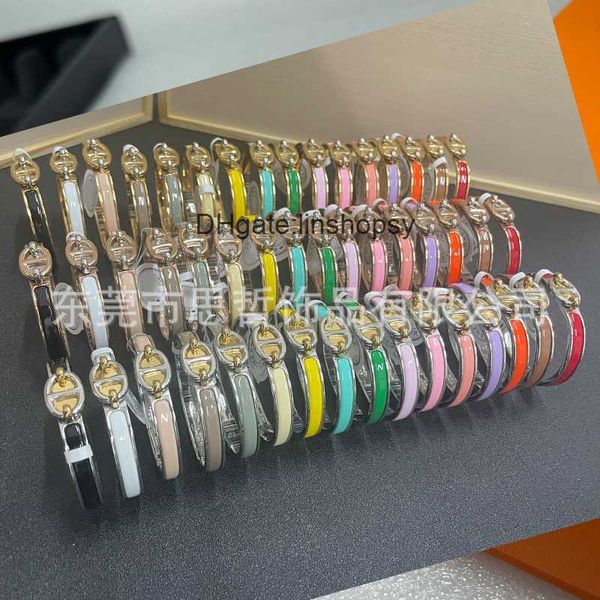 

aher mas designer luxury brand enamel bracelet luxury pig nose bracelet handpiece female bracelet, Black
