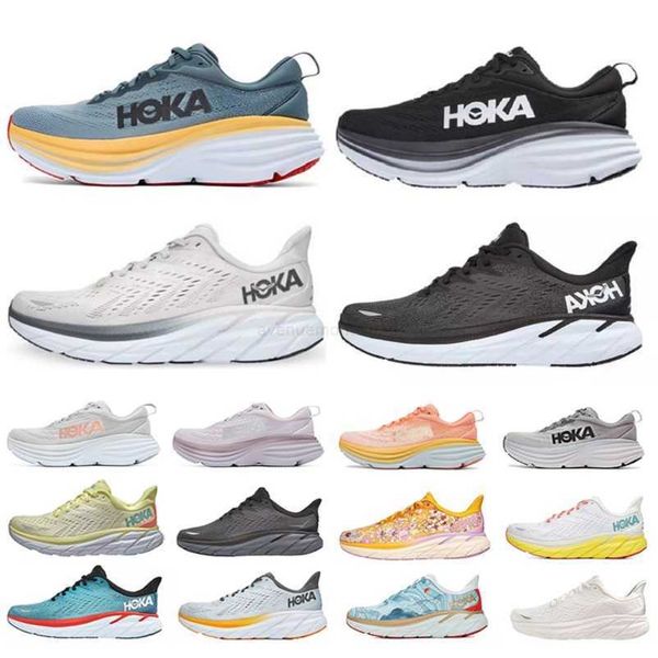 

hoka bondi 8 outdoor shoes hokas one clifton 8 black white shock absorbing road carbon x2 men women running sneakers climbing runner trainer